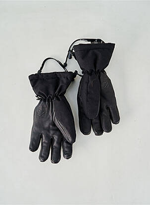 Gants effet matière satinée noir LEVEL homme