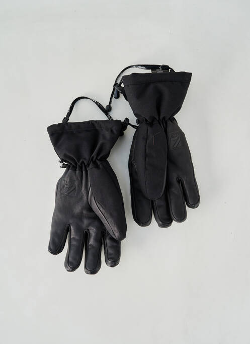 Gants effet matière satinée noir LEVEL homme