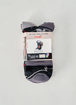 Chaussettes imprimé fantaisie gris RYWAN homme