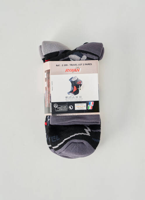 Chaussettes imprimé fantaisie gris RYWAN homme