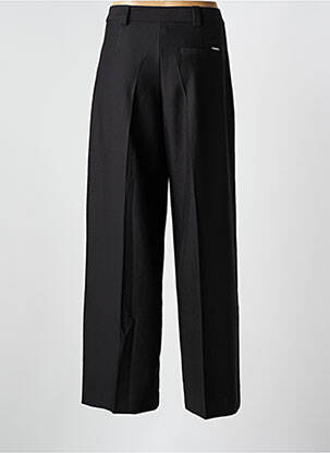 Pantalon droit fermeture zippée sous rabat avec crochet noir GOA GOA femme