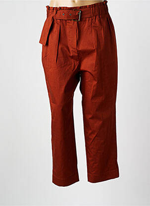 Pantalon droit taille élastique marron SESSUN femme