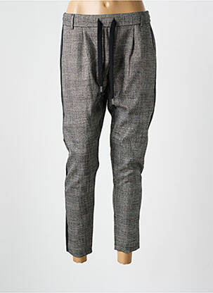 Pantalon 7/8 taille élastique gris PLEASE femme