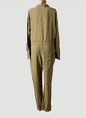 Combi-pantalon fermeture boutonnée sur le devant manches longues vert PLEASE femme