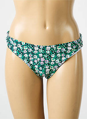 Bas de maillot de bain imprimé fantaisie culotte vert ICHI femme