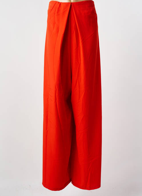 Pantalon large fermeture zip latéral orange IMPERIAL femme