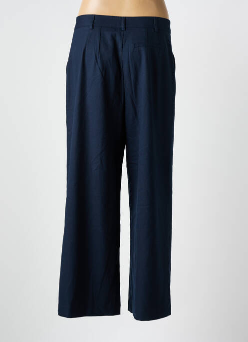 Pantalon droit fermeture zippée sous rabat avec crochet bleu LA PETITE ETOILE femme