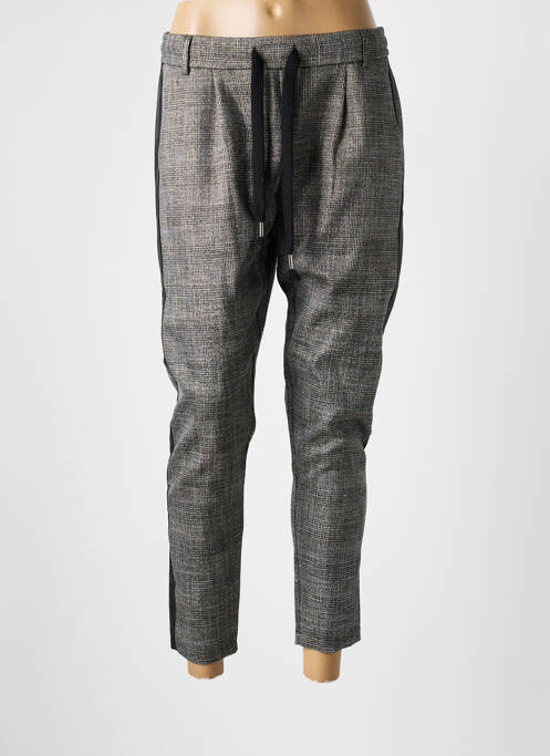 Pantalon 7/8 taille élastique gris PLEASE femme