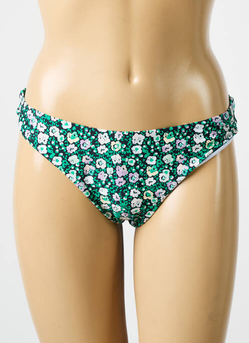 Bas de maillot de bain imprimé fantaisie culotte vert ICHI femme