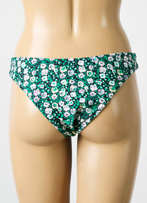 Bas de maillot de bain imprimé fantaisie culotte vert ICHI femme