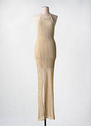 Robe longue doublure fines bretelles gris GUESS femme