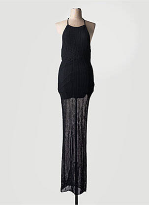 Robe longue doublure fines bretelles noir GUESS femme
