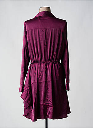 Robe mi-longue manches longues manches longues violet GUESS femme