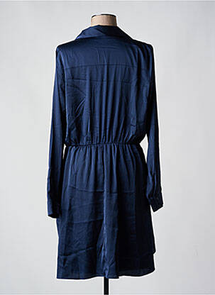 Robe mi-longue manches longues manches longues bleu GUESS femme