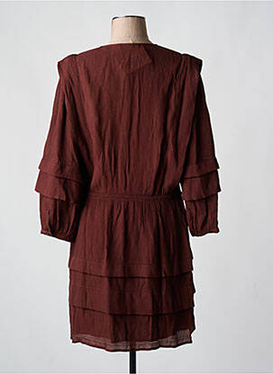 Robe courte manches longues manches longues marron SESSUN femme
