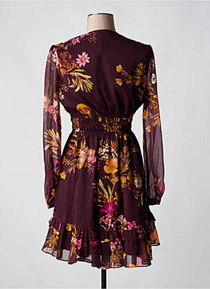 Robe courte manches longues manches longues rouge GUESS femme