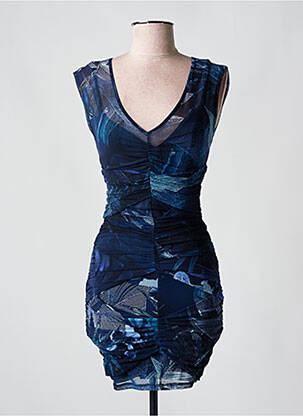 Robe courte sans manche sans manche bleu GUESS femme
