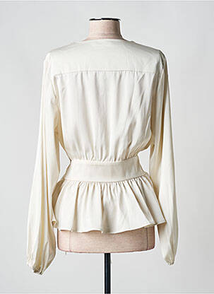 Blouse manches longues manches longues beige GUESS femme