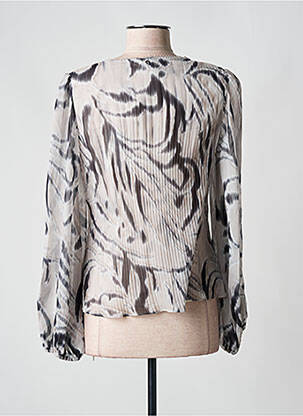 Chemisier coupe cintrée manches longues beige GUESS femme