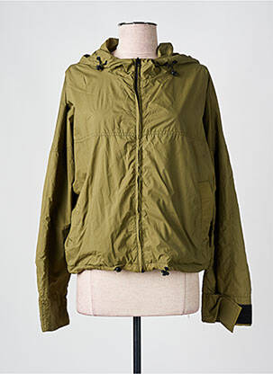 Coupe-vent finition intérieure doublée a capuche vert ICHI femme