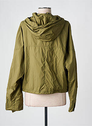 Coupe-vent finition intérieure doublée a capuche vert ICHI femme