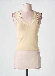 Pull stretch sans manche beige GUESS femme