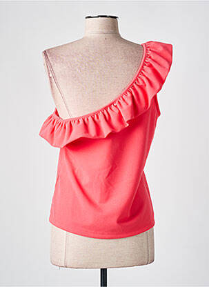 Top tissage crêpe sans manche rose ICHI femme
