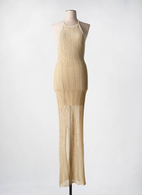 Robe longue doublure fines bretelles gris GUESS femme