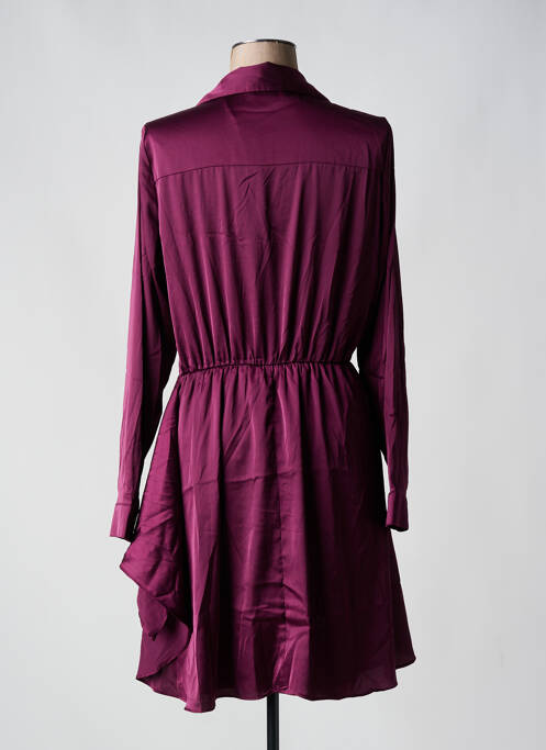 Robe mi-longue manches longues manches longues violet GUESS femme