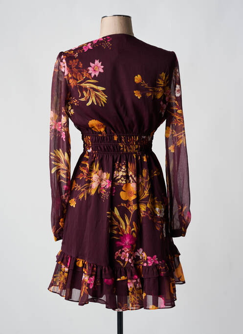 Robe courte manches longues manches longues rouge GUESS femme
