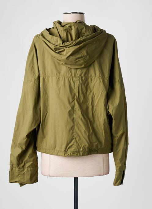 Coupe-vent finition intérieure doublée a capuche vert ICHI femme