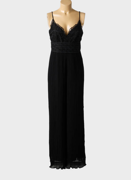 Robe longue coupe cintrée fines bretelles noir GUESS femme