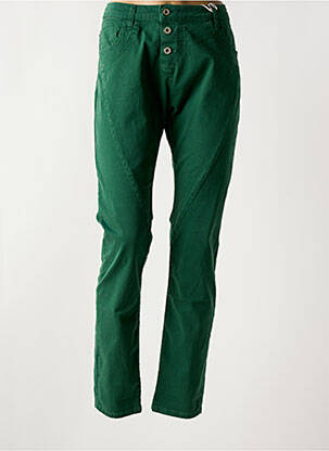Jeans coupe slim stretch taille normale vert PLEASE femme