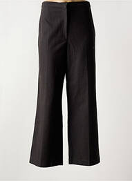 Pantalon large fermeture zippée sous rabat avec crochet taille normale noir SESSUN femme