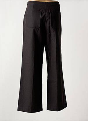 Pantalon large fermeture zippée sous rabat avec crochet taille normale noir SESSUN femme