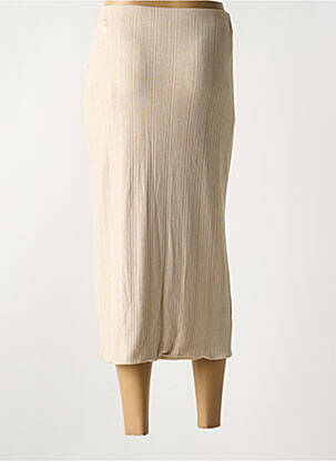 Jupe longue coupe droite beige GUESS femme