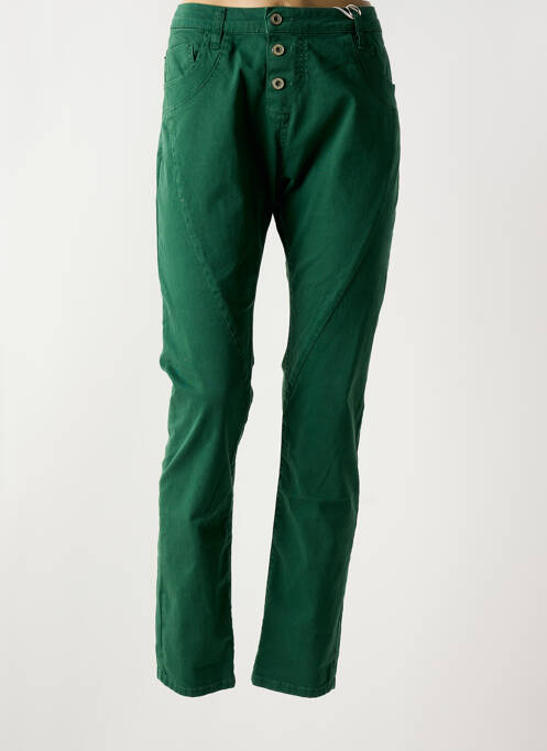 Jeans coupe slim stretch taille normale vert PLEASE femme