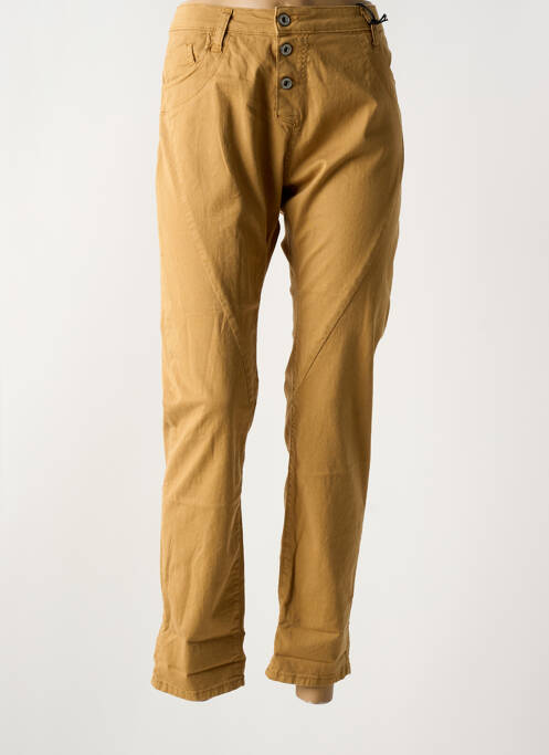 Pantalon droit stretch taille normale marron PLEASE femme