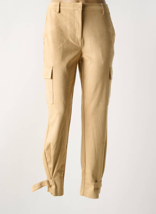 Pantalon droit stretch taille normale beige GUESS femme