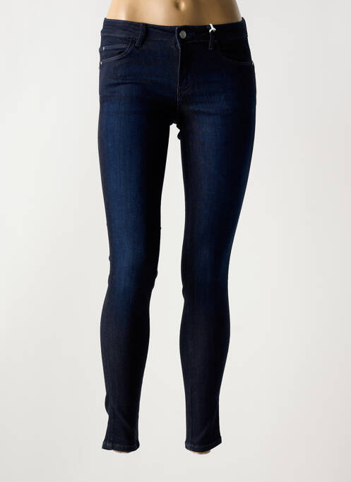 Jeans coupe slim stretch taille normale bleu GUESS femme