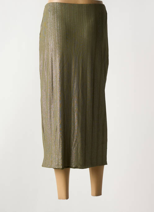 Jupe longue coupe droite vert GUESS femme