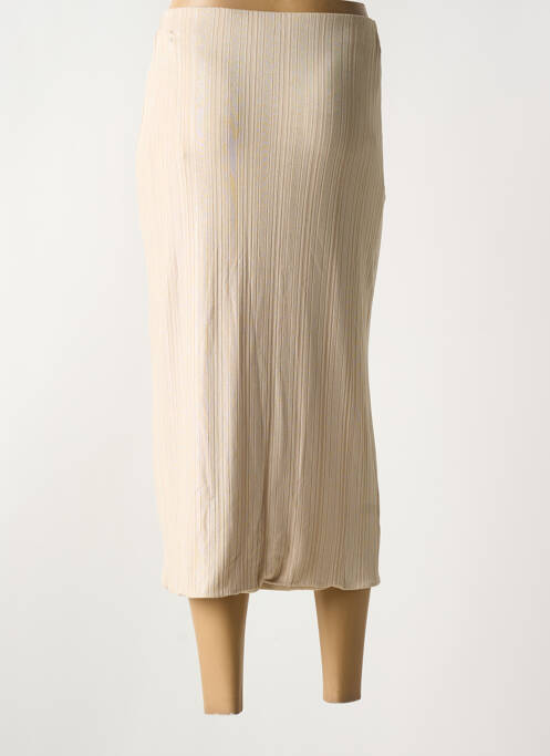 Jupe longue coupe droite beige GUESS femme