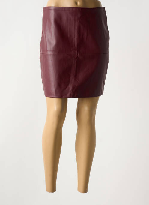 Jupe courte coupe droite violet ICHI femme