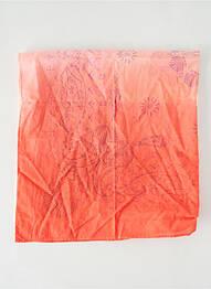 Foulard tissage popeline orange GENESIS femme