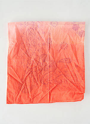 Foulard tissage popeline orange GENESIS femme