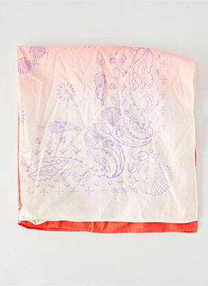 Foulard tissage popeline orange GENESIS femme