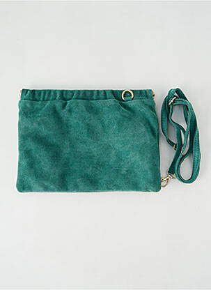 Sac multipoches forme rectangulaire vert CHERRY PARIS femme
