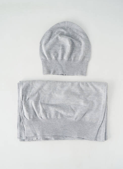 Bonnet gris GUESS femme