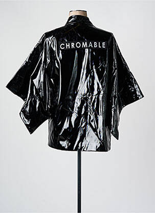Veste kimono col v noir CHROMABLE femme