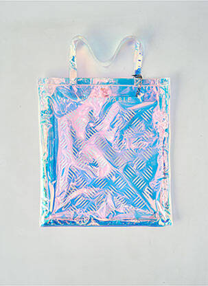 Sac poignée 2 anses de portée forme rectangulaire argent CHROMABLE femme